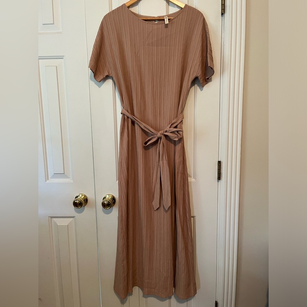 G Parrish X Roolee Beige Tie Maxi Dress in Size Small